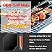 BBQ Grillmatte, 5er-Set, 50 x 40 cm, Grillmatten, 100 antihaftbeschichtete, wiederverwendbare Grillmatten, Backmatten, PFOA-freie Grillmatte für Gasgrill, Holzkohle & Backofen