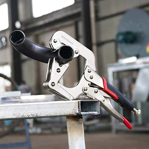 Monster & Master Welding Pipe Plier Clamp, Fast Release, C-Clamp Locking with Large V-Pads, 10 Inch, 1pcs, ATHUS-MM-WLP-S9 - Image 7
