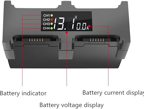 Miniatura 3 de Cargador inteligente 4 en 1 para batería de repuesto DJI, cargador paralelo de batería múltiple.