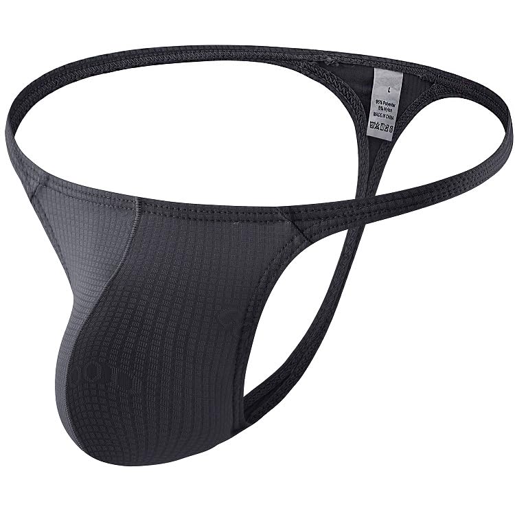 Men's Waffle Pattern G-String Thong - Unrivaled Comfort and Sensuality Grey/Green/White 3 Pack2