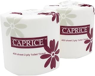 Toilet Paper Roll 400 Sheets 2ply Toilet Paper Tissue Roll Caprice 48 Pack