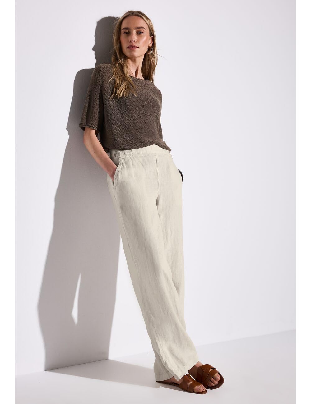 Street One Damen Wide Leg Leinenhose A378739