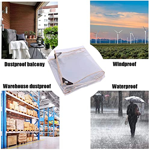 Bâche transparente imperméable 1x3m robuste avec œillet de protection - 4