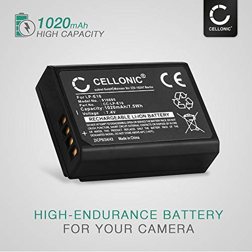 CELLONIC 2X Batteria LP-E10 Compatibile con Canon