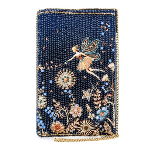 Mary Frances Fairy Dust Crossbody Phone Bag, Blue/Gold