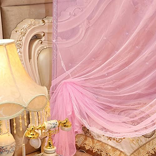 4 Corner Post Bed Canopy, Luxury Princess Net, 3 Side Openings Post Bed Curtain Canopy Bedding Netting Bed Tent Net for Single Bed/Double Bed/King-Size Bed(L)