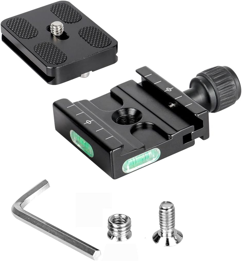 SHOPEE 50mm Quick Release Plate & Clamp Set - Aluminum, Arca Swiss | QR Plate Adapter with Clamp, Arca-Swiss Standard Compatible, for DSLR Camera Tripod Ball Head Monopod Gimbal Stabilizer-image-12