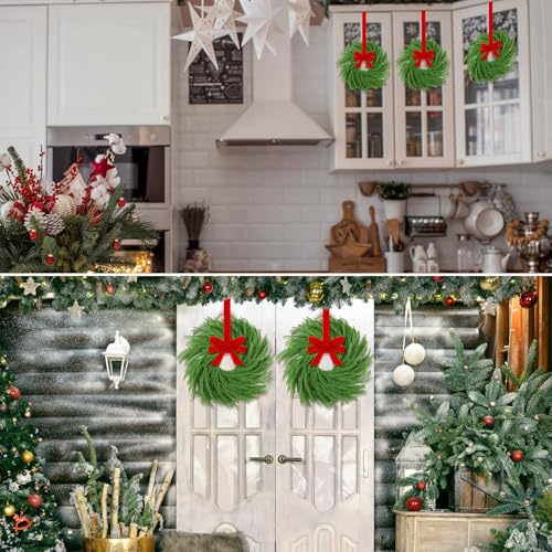Hotop VEN-HOTOP-8671 6 Set Christmas Norfolk Pine Wreath Decoration Christmas Kitchen Cabinet Wreaths thumb #3