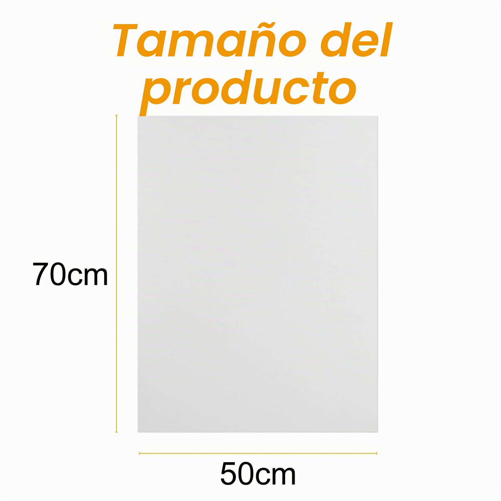 Chiluxendo Juego de 2 Lienzos para Pintar con Marco, Lienzos, Lienzo Algodón Sin Ácidos, Canvas para Pintar Óleo, Acrílico, Gouache, Acuarela(Blanco, 50cm × 70cm)