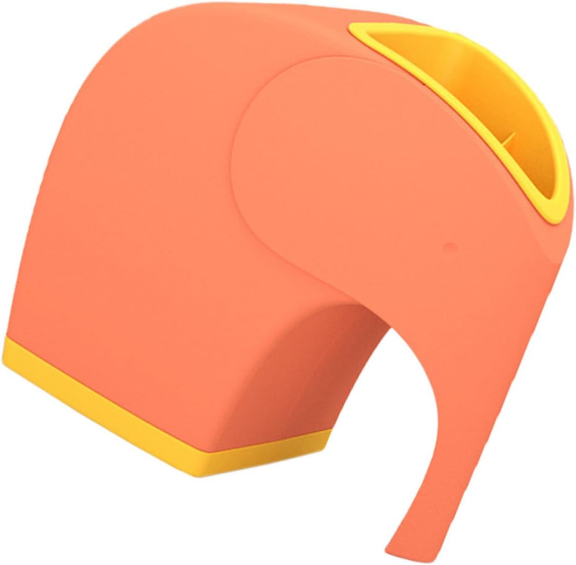 Creative Elephant-Shaped Plastic Tissue Box with Storage Function and Comfortable Hand Feeling, Orange Desktop Napkin Extraction Box for Office and Living Room Use
