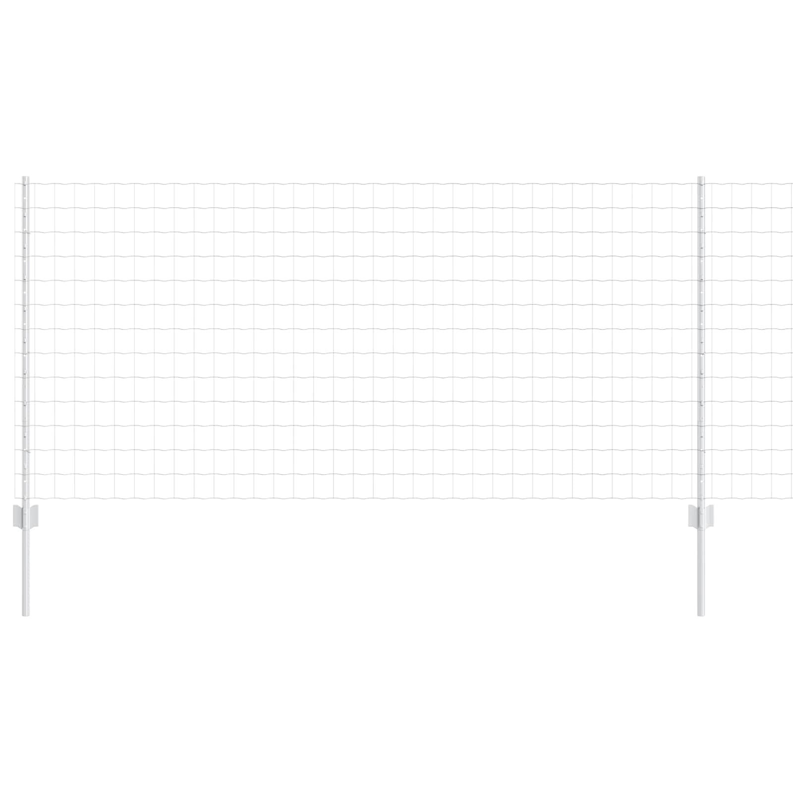 Valla con postes de acero plateado con recubrimiento en polvo, 1000 x 2,7 x 100 cm, valla de jardín, protección visual, elemento de valla, delimitación para terraza, exterior, resistente a la