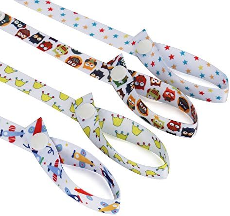 Accmor 4pcs Baby Sippy Cup Straps, Sippy Cup leashes, Bottle Strap Holders for Stroller, High Chair, Car Seats, Shopping carts, Hanging Baskets