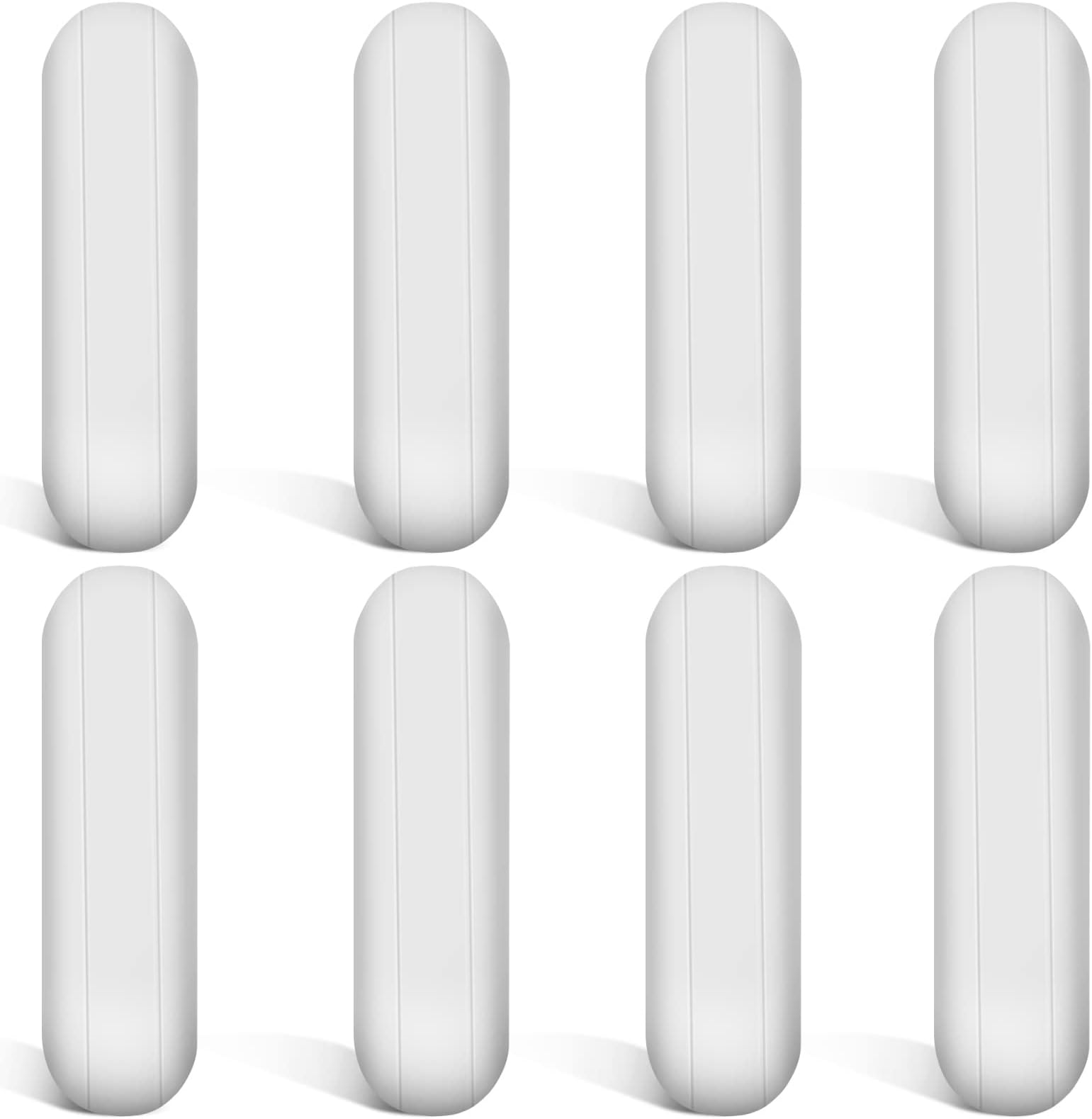 Weewooday 8 Pieces PTFE Magnetic Mixer Stirrer Bar, White Color Stainless Steel Laboratory PTFE Stir Plate Bar, Mixing Plate Magnet Stick (35 Mm/ 1.38 Inch)