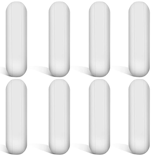 Weewooday 8 Pieces PTFE Magnetic Mixer Stirrer Bar, White Color Stainless Steel Laboratory PTFE Stir Plate Bar, Mixing Plate Magnet Stick (35 Mm/