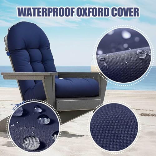 Coussins pour fauteuil à bascule à dossier haut imperméable gris clair 4pcs - 5