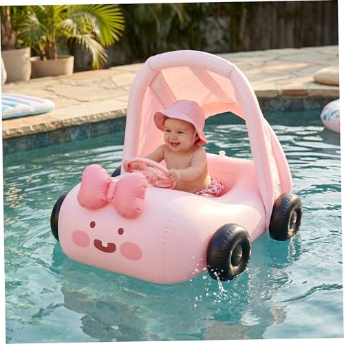 Flotteur de piscine bébé voiture avec volant pour enfant de 6 mois à 5 ans