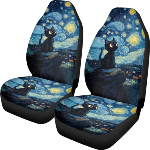Housse de siège de voiture avant universelle 52x138cm couvre siege auto berline camion chat