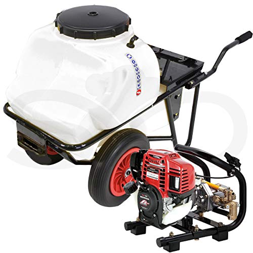 SYD Carretilla fumigadora 100L. Motor Honda GX35 y Bomba de 2 pistones de Acero con Cabeza...