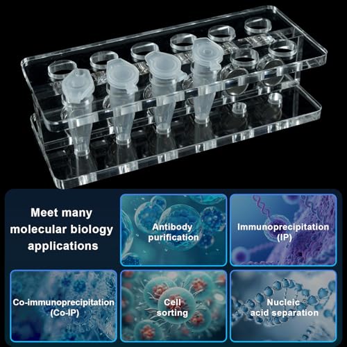 Image of Compact Magnetic Separation Racks for Preliminary Magnetic Beads Purification, for for 1.5ml /2ml centrifuge Tubes, 12-Wells