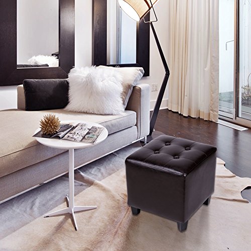 CCLIFE Pouf Sgabello poggiapiedi Chesterfield in