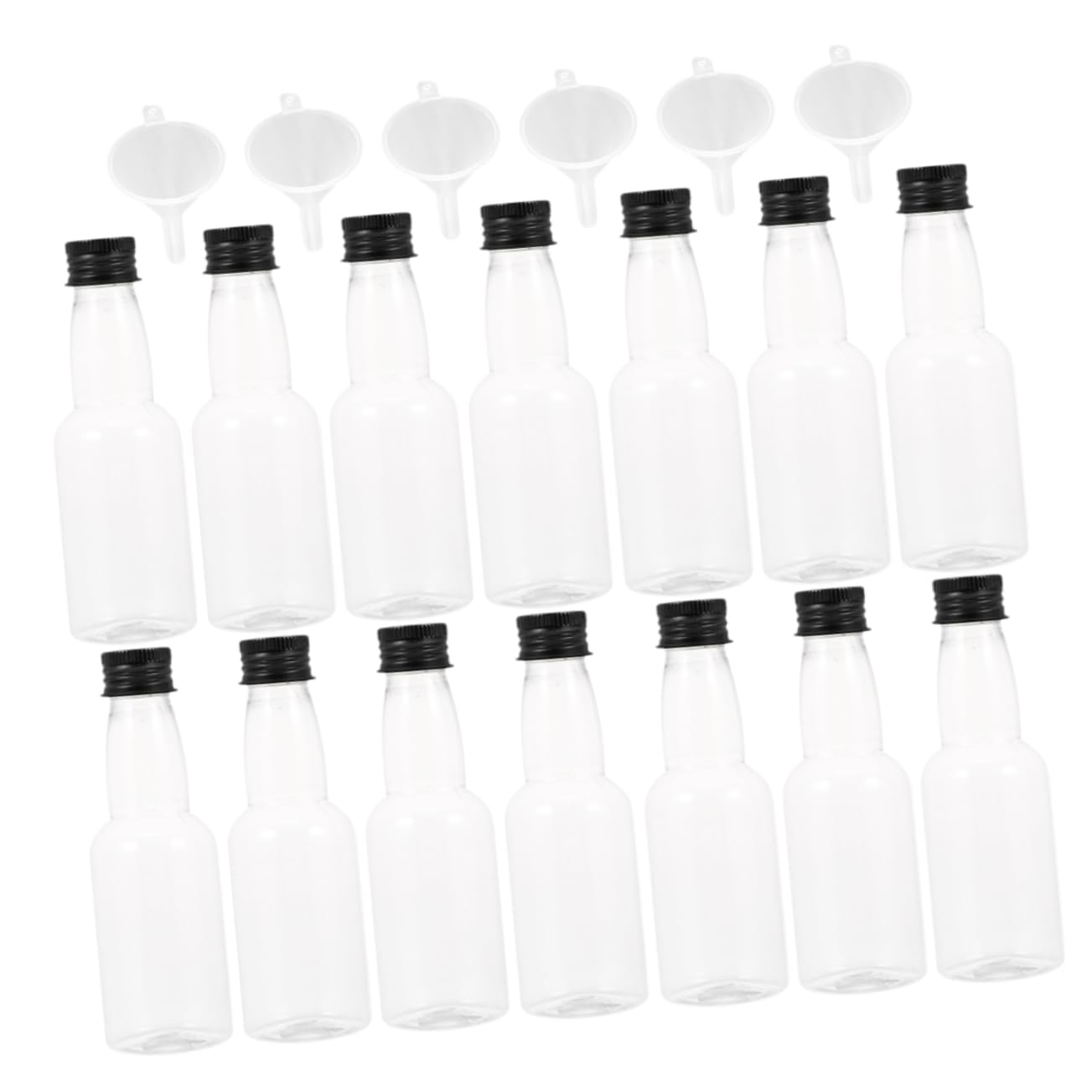 ASAKKURA 1 Set Drinking Juice Bottle Whiskey Decanter Sample Bottles Juice Bottles Portable Wine Bottle Mini Bottles Glass Shot Bottles with Caps Wine Bottle for Travel The Pet Transparent