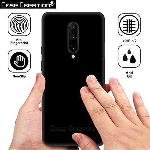 Image of Case Creation Compatible with Oneplus 9 Pro 2021 Back case, Oneplus 9 Pro Slim Flexible Smart Look case with 360 Camera All Angle Protection (Pure Black)