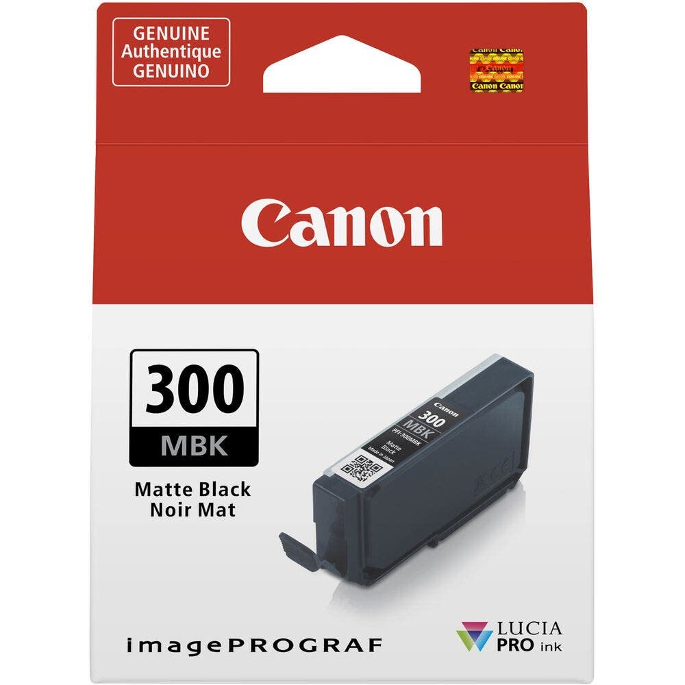 Canon Pfi-300Mbk Matte Black Ink Cartridge, Black