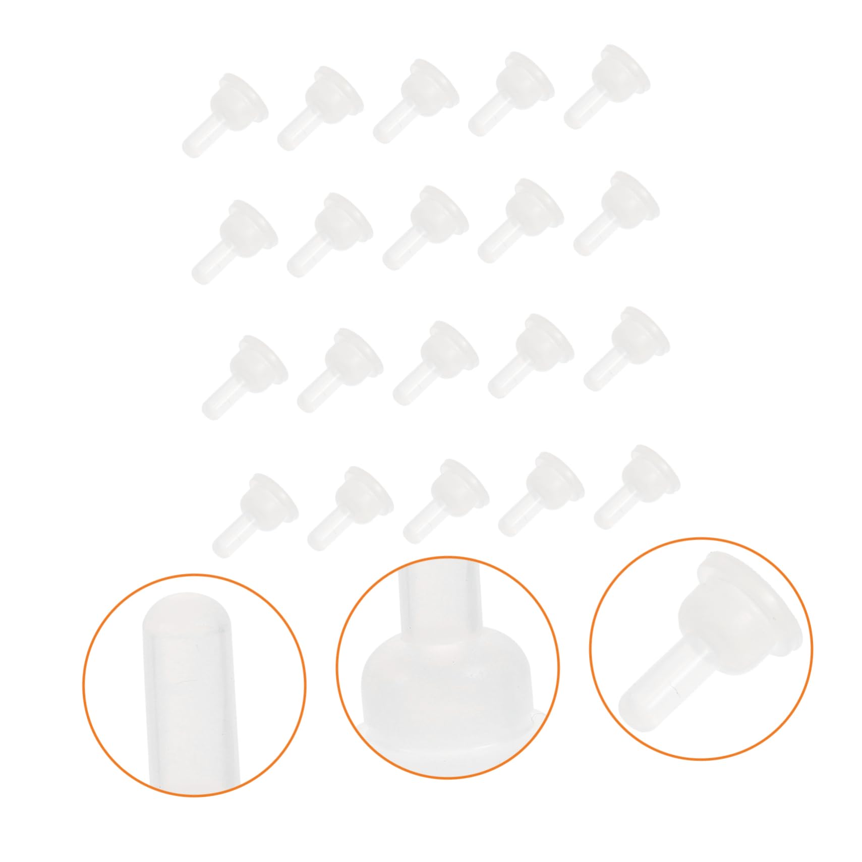 Garneck 40Pcs Silicone Pet Feeding Nipples Nursing Pacifiers for Rabbits Chinchillas Animal Bottle Accessories Easy to Clean Present for Pet Owners