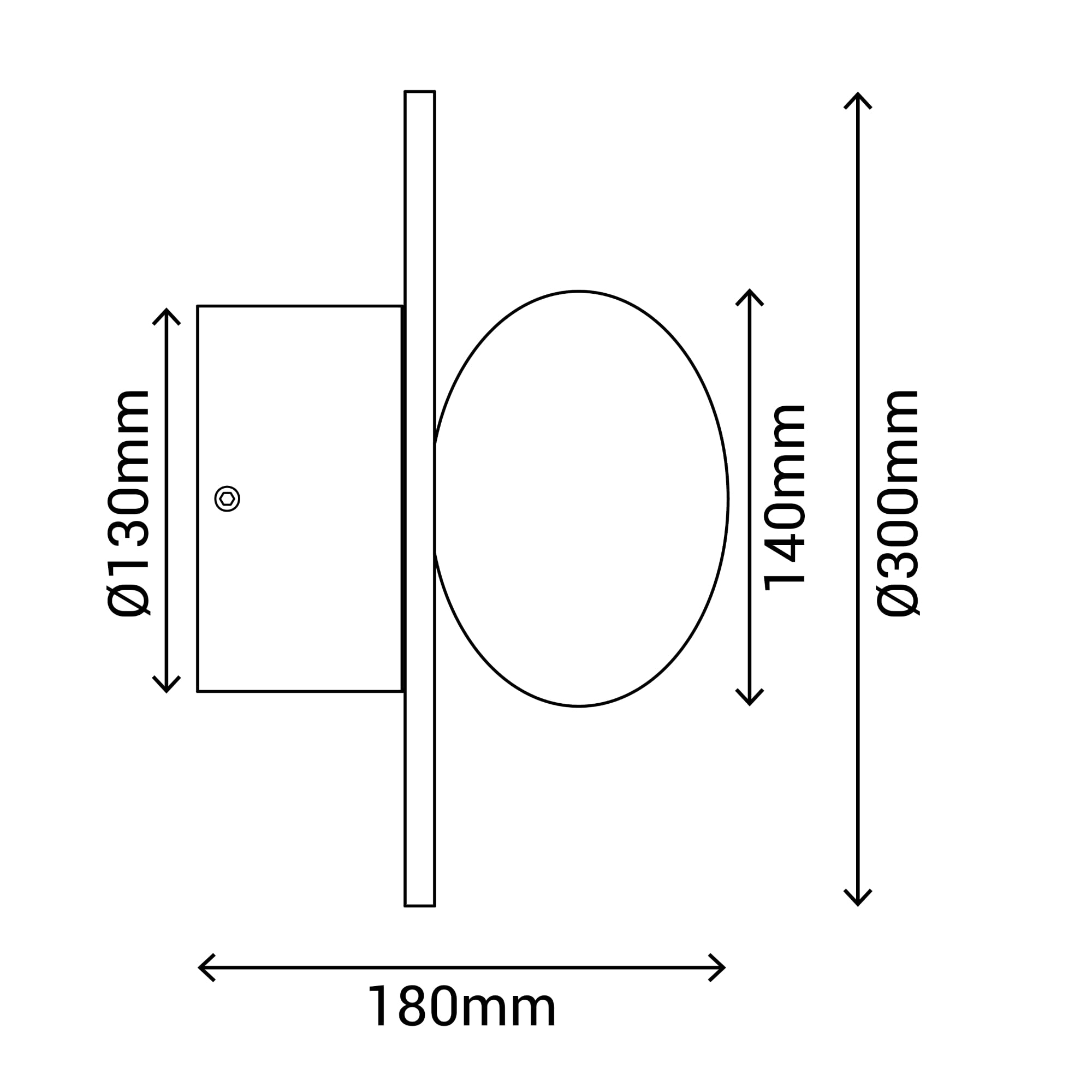Sulion - Lámpara Aplique Candy - Iluminación G9 E27 Terrazo 30cm