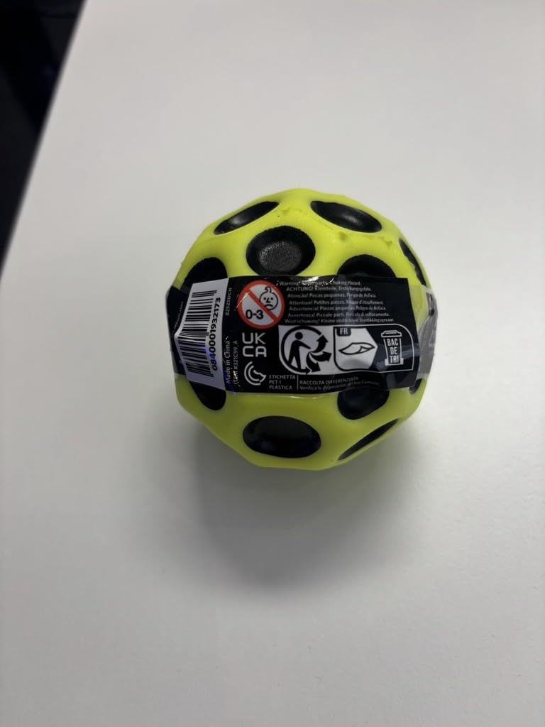 Waboba Moon Ball – Pelota de Goma de Salto más Alta – Diseño Original Patentado – cráter de Pelota Produce un Sonido de Rebote al impactar – Fácil de agarrar – Flummies para niños