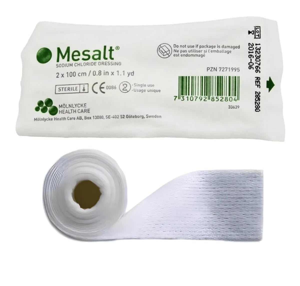 Mes.alt Nastro 2cm x 100cm | Medicazione con Cloruro di Sodio per Ferite Infette e Lesioni Cavitarie | 10 pezzi OFFERTA RISPARMIO