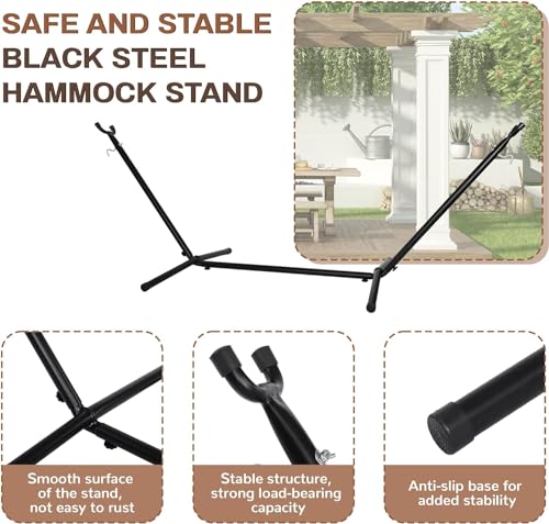 Elevon Heavy Duty Adjustable Steel Hammock Stand, 9-Foot, 450-Pound Capacity, Weather Resistant, Easy to Assemble by Elevon - Image 3