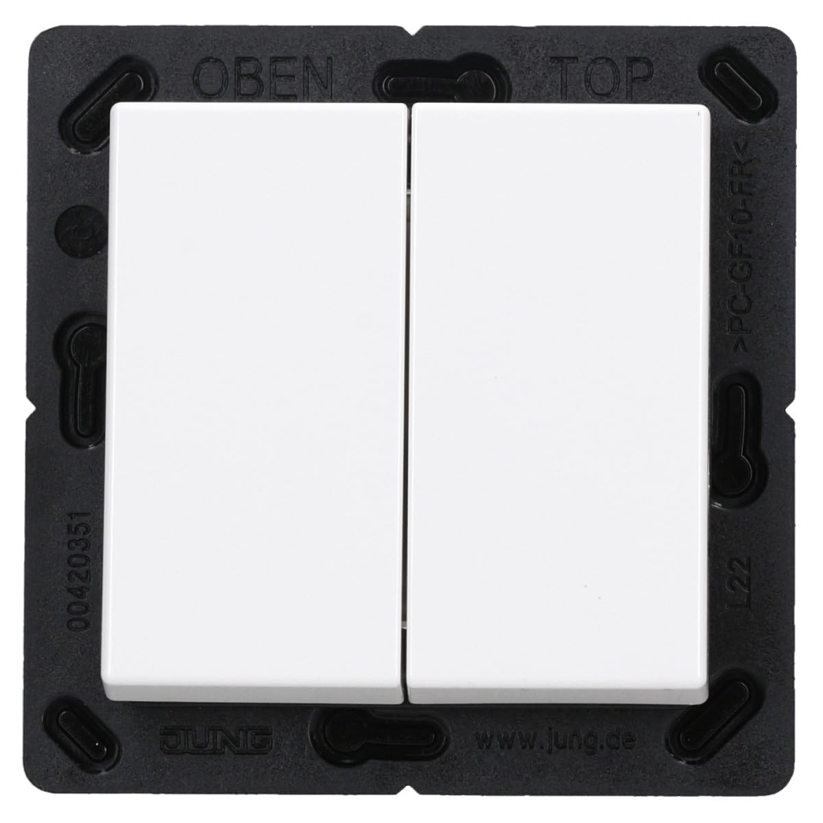 Jung ENOA595WW - Pulsador 4 canal a500 para enocean blanco alpino