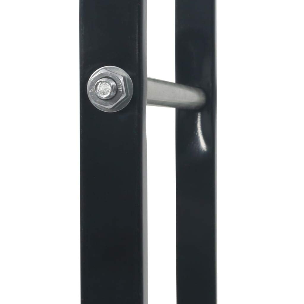 Mangloder Brennholzregal Schwarz aus Stahl 80 x 25 x 150 cm, Feuerholz Regal mit Stapelhilfe für Kamin, Ofen, Feuerstelle, indoor outdoor Aufbewahrung und Ordnung