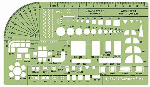 Linex - Regla universal plantilla de Arquitecto Escala Cover
