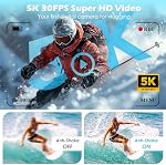 5K Digital Camera, 75MP Vlogging Camera with 64GB SD Card, 2.8'' 180° Flip Screen, 18X Digital Zoom, AF Autofocus, Antishake, Flash, Compact Point and Shoot Digital Cameras for Beginners Teens