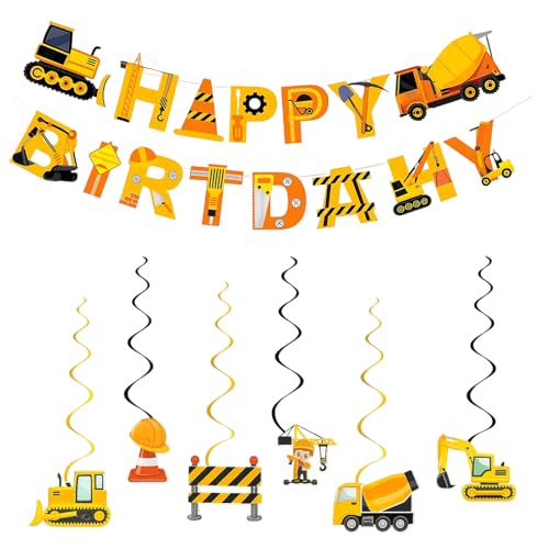 Baustellen Deko Kindergeburtstag, Bagger Geburtstags Dekos 2 Jahre,...