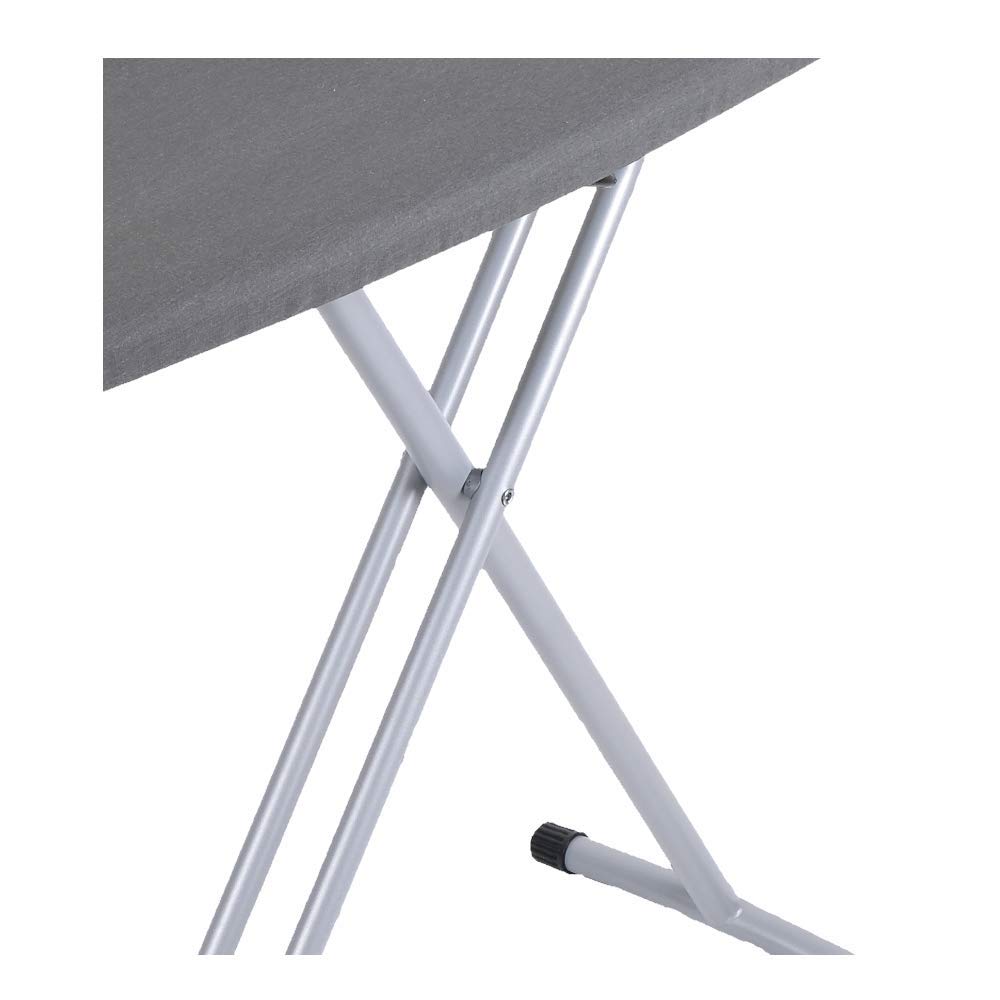 HAEGER HOME - Tabla de Planchar con altura ajustable, descanso de hierro de doble posición, patas metálicas termolacadas con pies antideslizantes de gran apoyo, funda 100% algodón con espuma de 5mm.