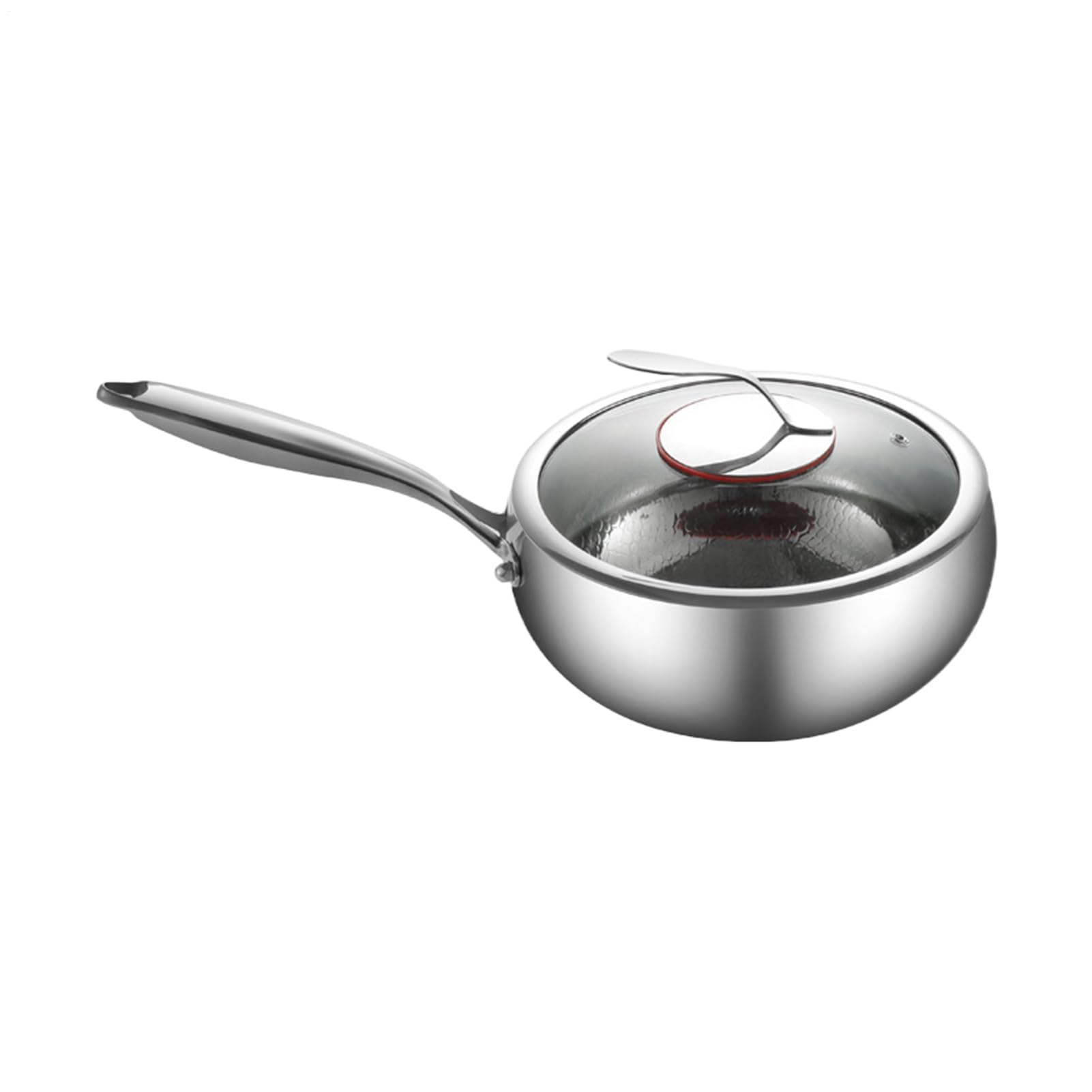 Patelnia do stir-fry Nieprzywierająca, Tytanowa Powłoka Nieprzywierająca, | Głęboka Patelnia Z Pokrywką Do Domu, Restauracji, na Kemping, Stir-Fry, Zup, Duszen