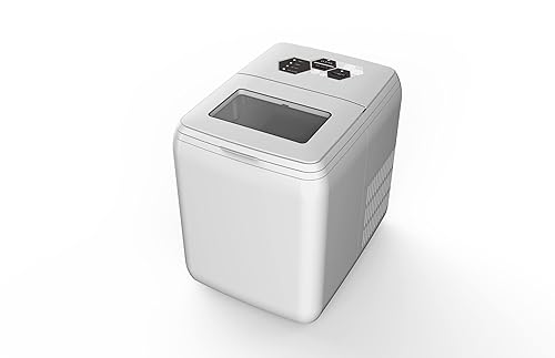 Máquinas de hielo, 44 libras, máquina de hielo portátil compacta para cafeterías, fiestas, ideal para bar, hogar y oficina, máquina de hielo