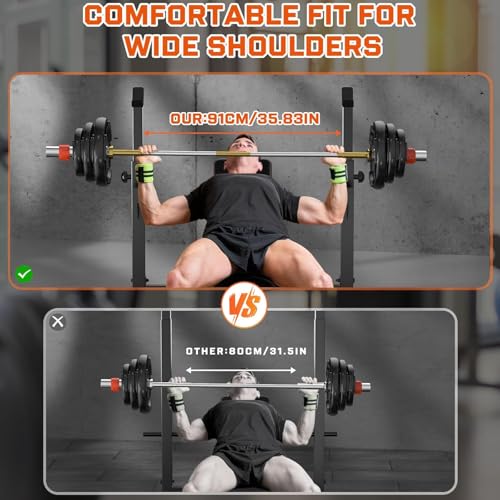 Image of 9-in-1 Adjustable Olympic Weight Bench with Lat Pulldown, Row, Squat Rack & Leg Curl - Multi-Function Strength Training Bench Press for Home Gym Full Body Workout