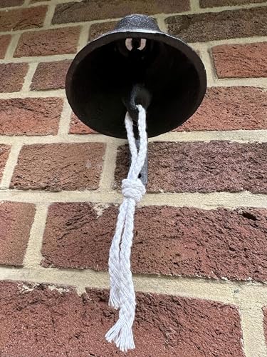 degawo Türglocke Dunkelbraun - Handgemachte Türklingel aus Gusseisen im Antik-Stil mit Blumenmuster - Rustikale Landhaus Deko für Innen & Außen