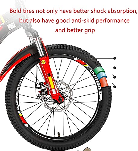Gymqian Kinderbike 20-Zoll-Kinderräder, Kinderfahrrad Mit Hoher Kohlenstoffstahl, Geeignet Für Kinder 9-14 Jahre Alt, 3 Farben Fahrrad,Rot – Bild 3