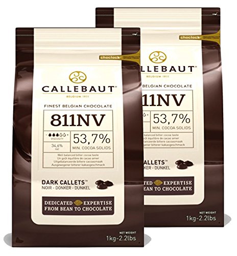 Saver Bundle Callebaut, 54% Dark Chocolate Chips (2 x 1kg Bundle)