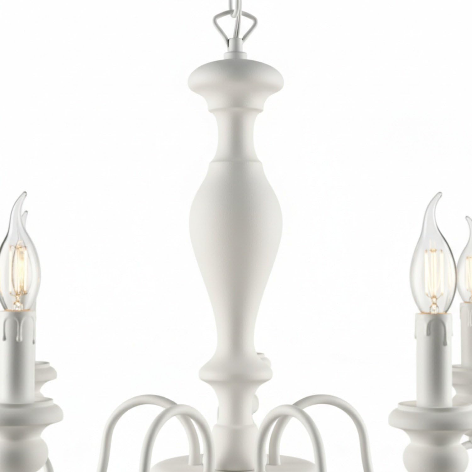 Bonetti Illumina Lampadario Shabby Chic Cascina Bianco 5 Luci E14