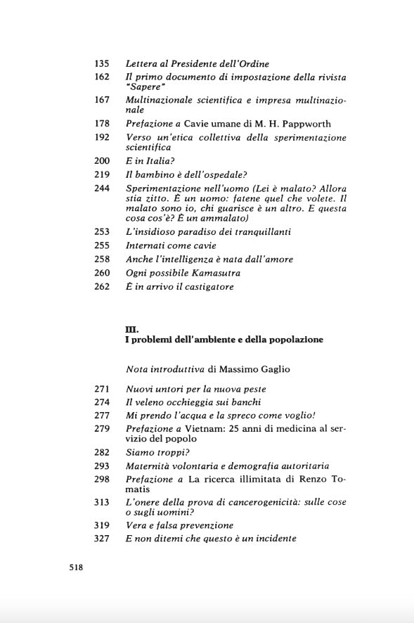 Per una medicina da rinnovare. Scritti 1966-1976