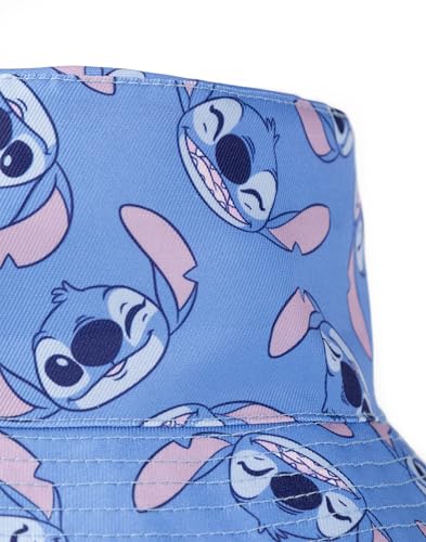 Disney Lilo & Stitch Girls Reversible Hat | Blue Stitch & Pink Angel | Soft Kids’ Sun Hat3