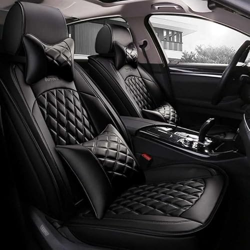 日産セレナ C27 C26 C25 H28.8~に適用車シートカバー耐摩耗性通気ナッパレザー素材座布団 防水 全天候型汚れ防止 取付簡単 滑り止め 収納便利クッションプロテクター前後席背もたれ(枕付き)