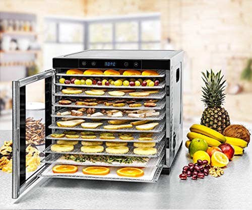 ROMMELSBACHER Dörrautomat Edelstahl 1000W, XXL-Dörrfläche 1,6m², 10 Tabletts, LED, 24h-Zeitschaltuhr, temperaturregelbar (35-75°C) – Bild 5