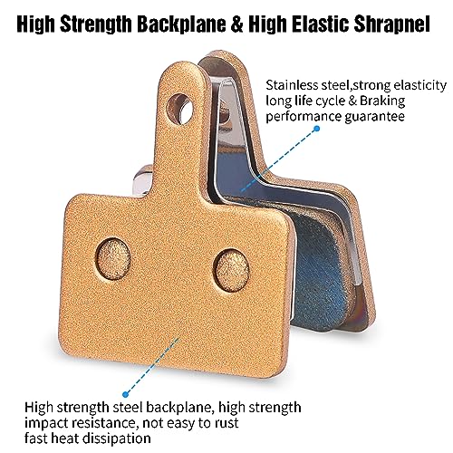 Pacytion 2 Pairs Sintered Metal Bike Brake Pads,Compatible For Trp Tektro Shimano Brake Pads Mt200 M355 M446 M315 M365 Ebike Scooter Brake Pads Electric Scooter Brake Pads Electric Bike Brake Pads thumb #2
